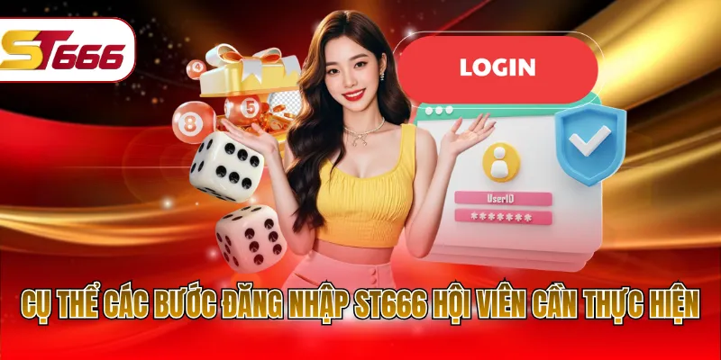 Cụ thể các bước đăng nhập ST666 hội viên cần thực hiện