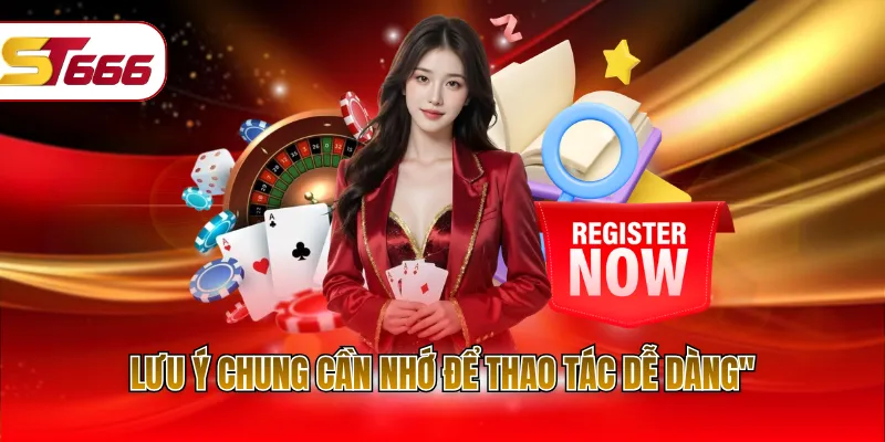 Lưu ý chung cần nhớ để thao tác dễ dàng